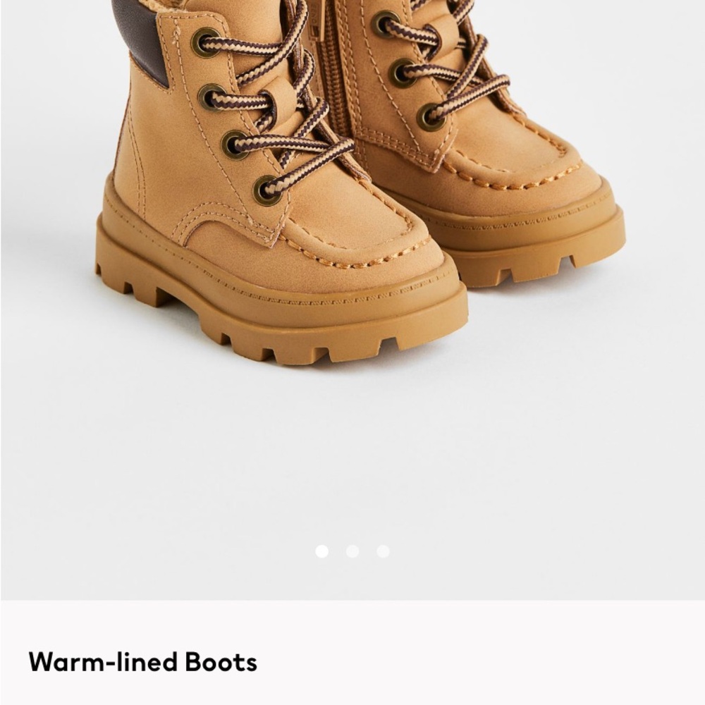Toddler Tan Warm-Lined Boots
